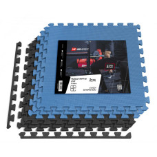 Мат-пазл Hop-Sport HS-A010PM-6 EVA 1cm 6 частей black-blue
